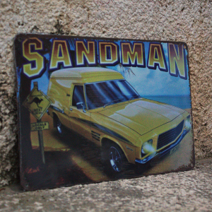 SANDMAN decorative license plate